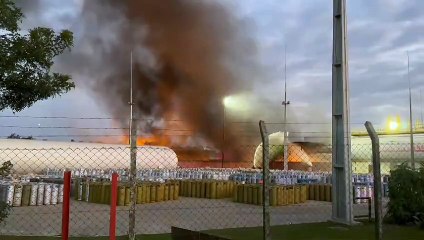 Explosão em caldeira mobiliza Corpo de Bombeiros até empresa em Araucária - vídeo 1