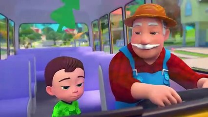 The Wheels on The Bus Song (Animal Version) _ Lalafun Nursery Rhymes _ Kids Songs(360P)