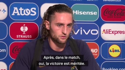 Bleus - Rabiot : "On aurait dû marquer plus"