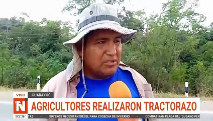 agricultores realizaron tractorazo
