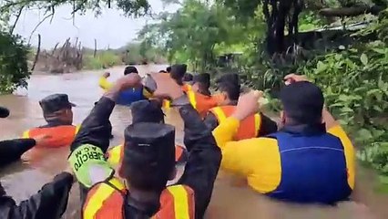 Evacuan a 142 familias en Nacaome por inundaciones