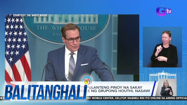 White House - Isang tripulanteng Pinoy na sakay ng MV Tutor na inatake ng grupong Houthi, nasawi | Balitanghali