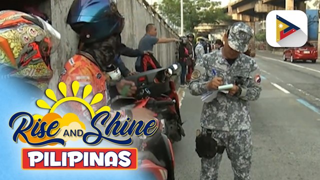 SAICT, muling nagsagawa ng operasyon sa EDSA Busway; Gilid ng EDSA Busway sa bahagi ng Ortigas Station, nagmistulang paradahan sa dami ng nahuling motorsiklo