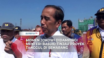 Momen Jokowi Didampingi Menteri Basuki Cek Proyek Tanggul Senilai Rp386 Miliar di Semarang
