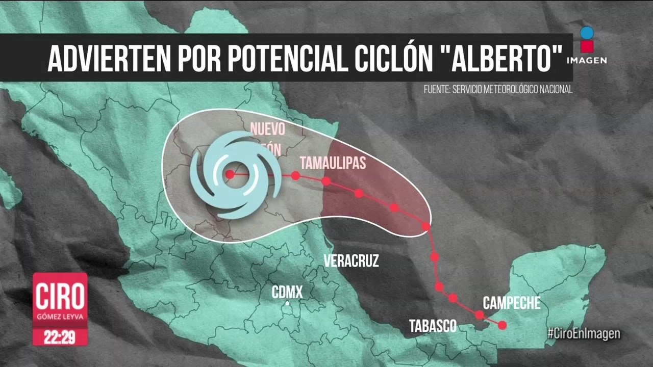 “Alberto”, primer ciclón tropical de la temporada, se acerca a México