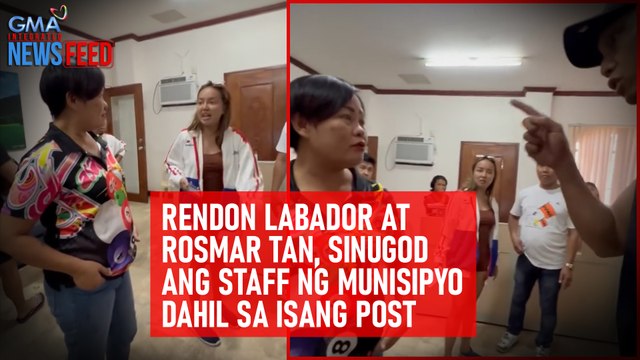 Rendon Labador at Rosmar Tan, sinugod ang staff ng munisipyo dahil sa isang post | GMA Integrated Newsfeed