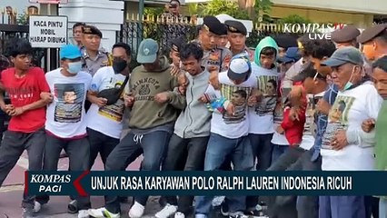 Ricuh! Ratusan Karyawan Polo Ralph Lauren Indonesia Demo di Depan Gedung MA