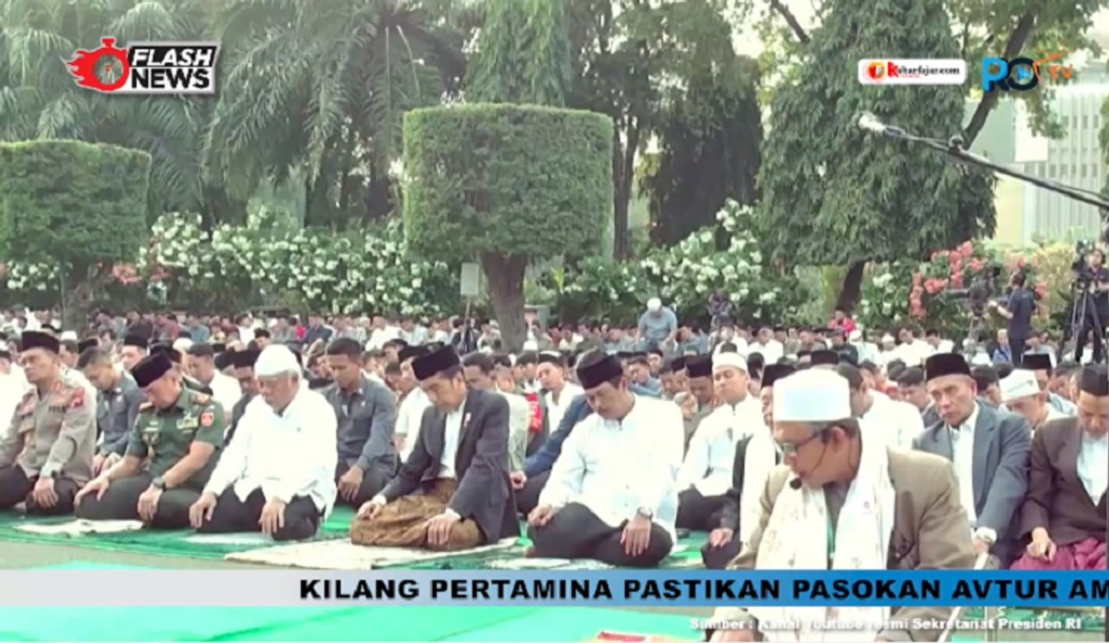Presiden Jokowi Sholat Idul Adha 1445 H di Kawasan Simpang Lima Semarang