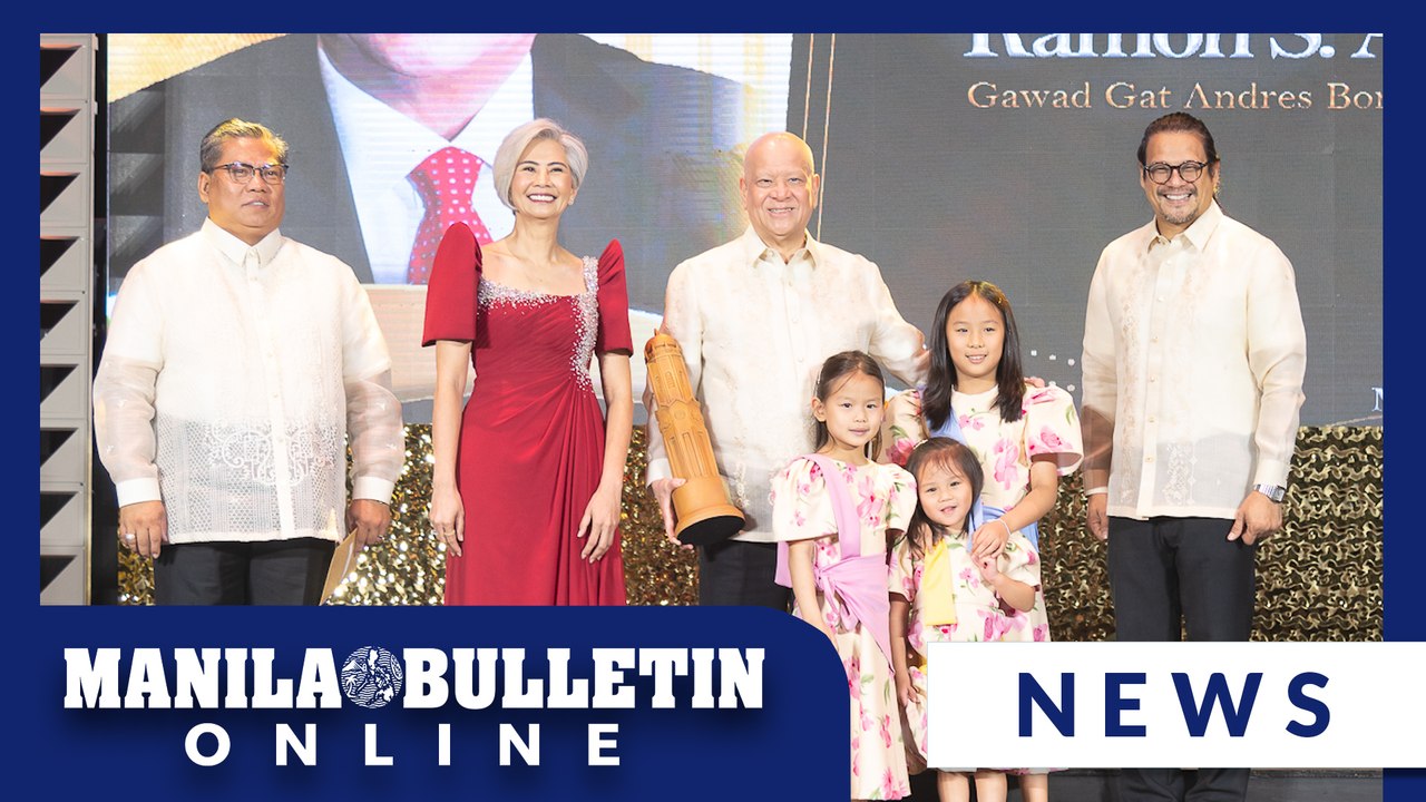 San Miguel Corporation Chairman and CEO Ramon S. Ang receives award as the 'Gawad Gat Andres Bonifacio' at the Gawad Manileño 2024