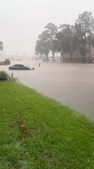 Person Watches Car Drown During Flash Flood in Texas