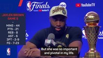 Brown pays emotional tribute to late Grandma after NBA Finals triumph