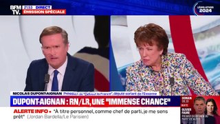 Roselyne Bachelot outrée par une réflexion de Nicolas Dupont-Aignan : 