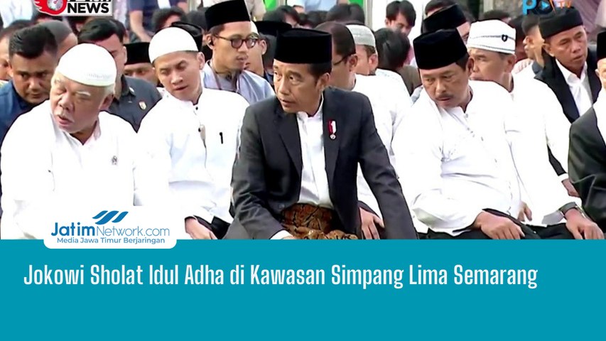 Jokowi Sholat Idul Adha 1445H di Kawasan Simpang Lima Semarang