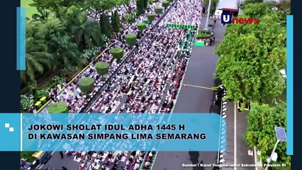 Jokowi Sholat Idul Adha 1445 H Di Kawasan Simpang Lima Semarang
