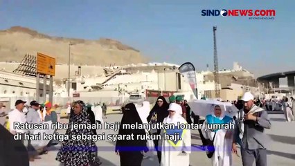 Suasana Jemaah Haji Melontar Jumrah Ula, Wustha dan Aqobah di Mina