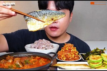 Crispy Fried Fish With Korean Noodle Crispy | ASMR | Mukbang