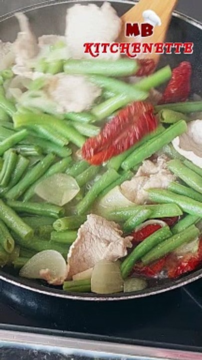 Stir Fry Green Beans with tomato and Pork #food #vegetables #stirfry #cooking #homecooked