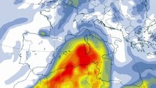Meteo Toscana, la mappa del Lamma che mostra l'arrivo dell'aria calda dall'Africa