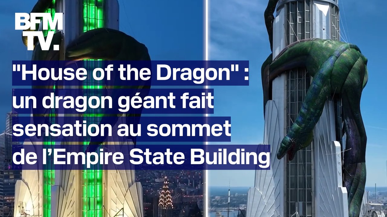 "Un dragon géant perché au sommet de l’Empire State Building fait sensation à New York