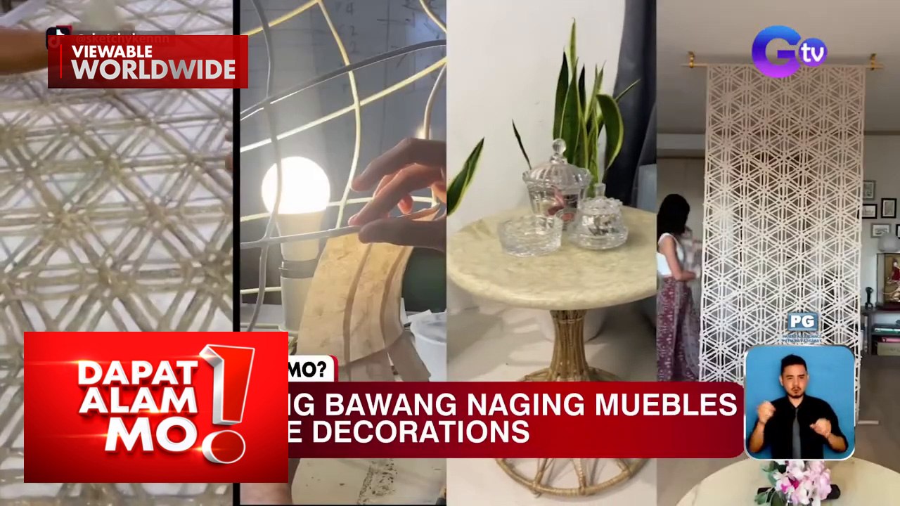Muebles at home decorations, gawa sa balat ng bawang! | Dapat Alam Mo!