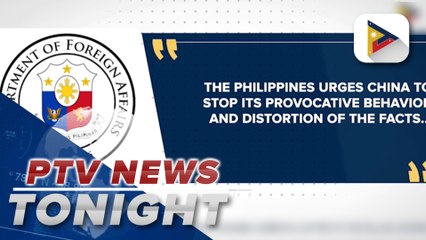 DFA tells China to de-escalate the situation in WPS