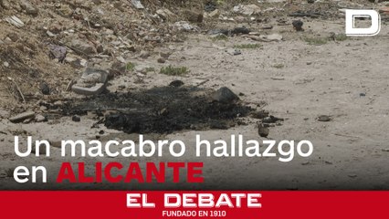 Las imágenes del macabro hallazgo de un torso calcinado en Alicante
