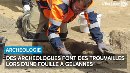 À Gélannes, des archéologues ont trouvé une aire de taille de silex et un bûcher funéraire lors d'une fouille