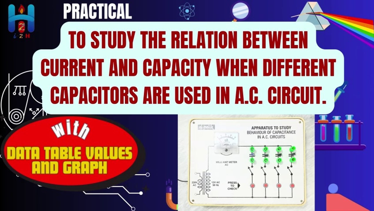 Study the Relation Between Current and Capacity When Different Capacitors are Used in A.C. Circuit