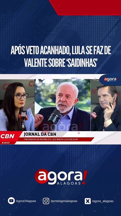 APOS VETO ACANHADO, LULA SE FAZ DE VALENTE SOBRE 'SAIDINHAS'