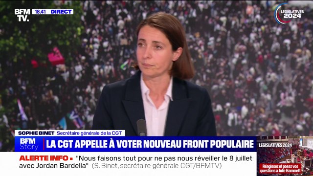 Sophie Binet (CGT): Jamais le RN ne défend et ne défendra les travailleuses et les travailleurs