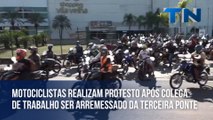 Motociclistas realizam protesto após colega de trabalho ser arremessado da Terceira Ponte