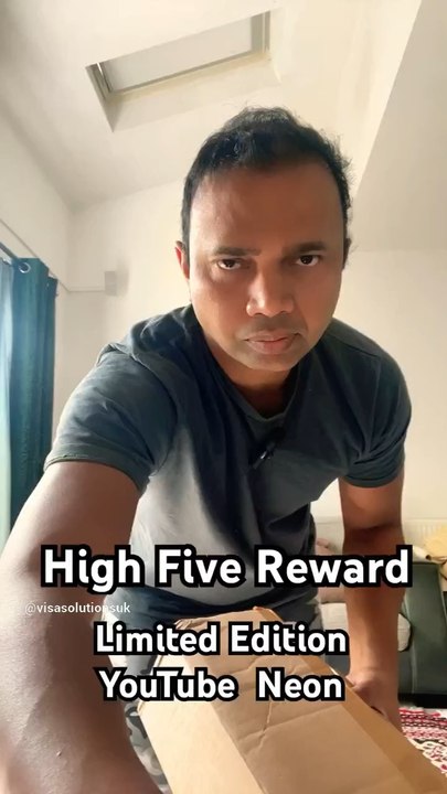 Limited Edition YouTube Neon High Five Rewards