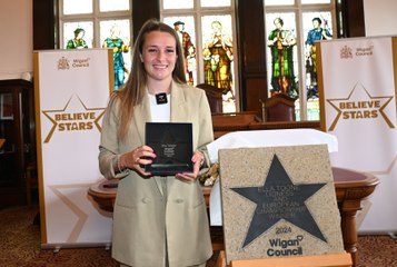 Lioness Ella Toone presented with Wigan Star