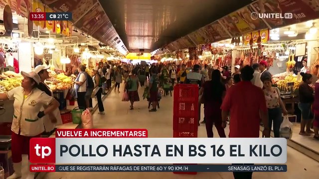 El precio del kilo de pollo está en Bs 15, sufrió un incremento en las últimas dos semanas