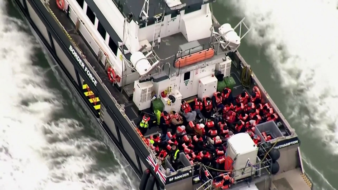 At least 85 rescued migrants arrive in English port of Dover on UK Border Force boat