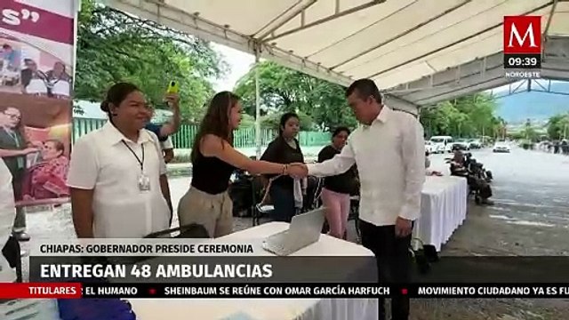 Rutilio Escandón encabeza entrega de 48 ambulancias para hospitales públicos de Chiapas