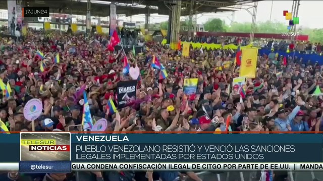 Gran movilización respalda al Pdte. Nicolás Maduro en el estado Bolívar