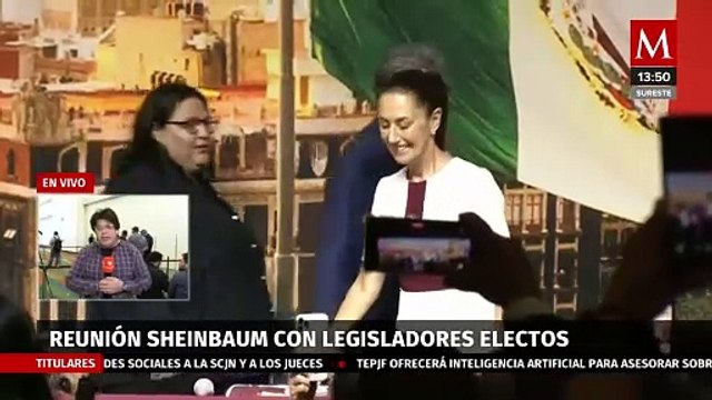 Claudia Sheinbaum acude a reunión con legisladores electos