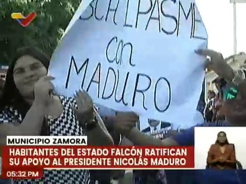 Falcón | Habitantes del mcpio. Zamora marchan en respaldo al Presidente Nicolás Maduro