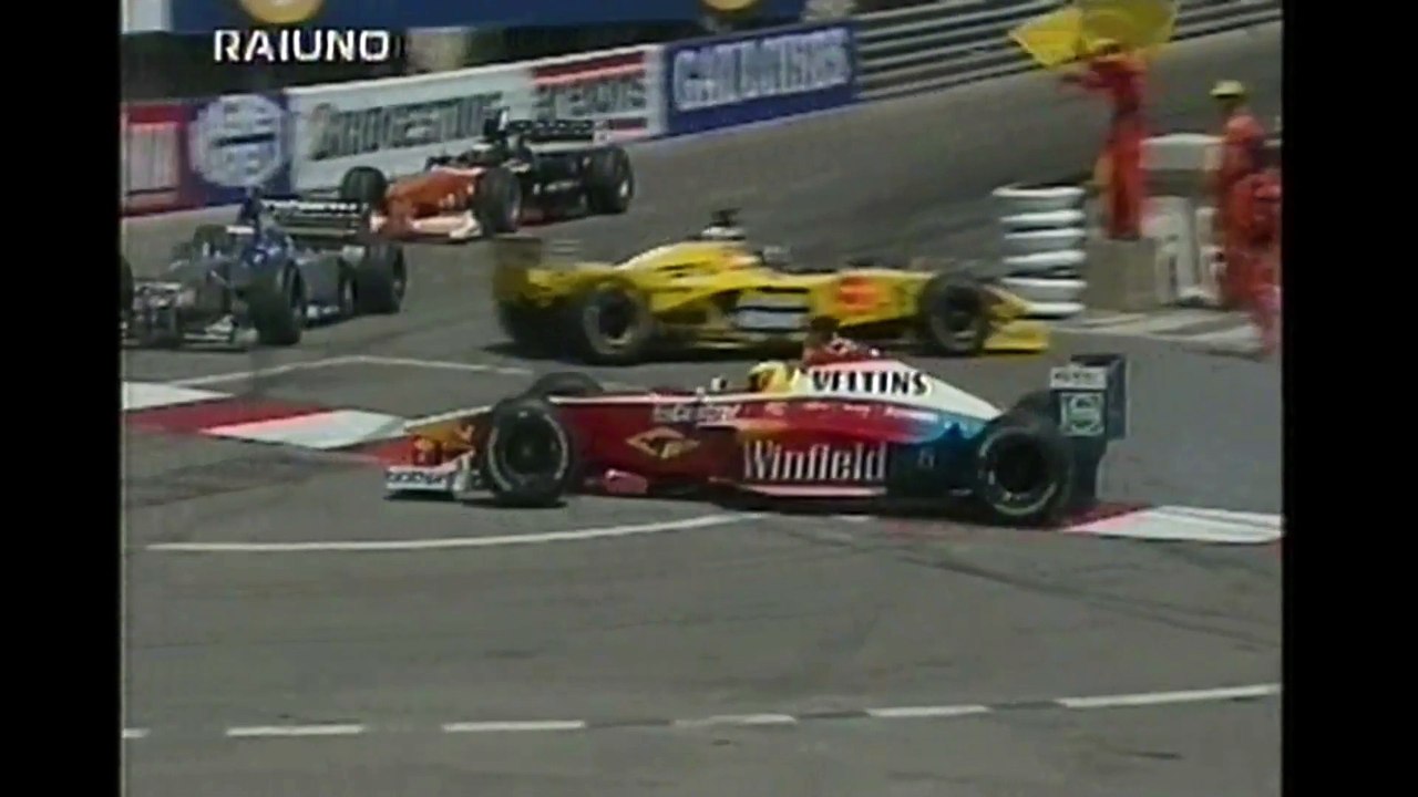 GP Monaco 1999 F1 (RAI . ITA) - Contatto tra Damon Hill e Ralf Schumacher