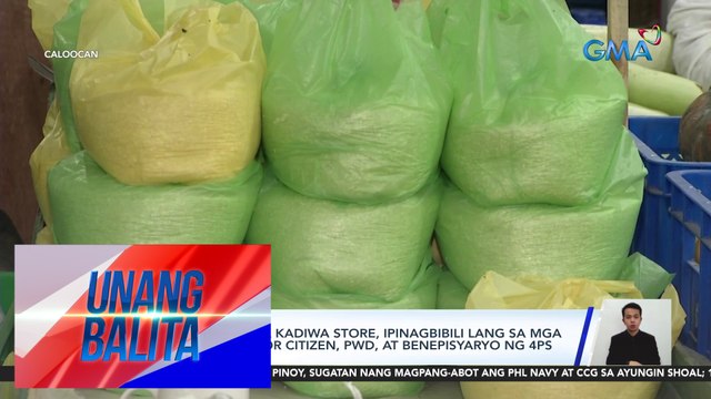 Bigas na P29/kg sa Kadiwa Store, ipinagbibili lang sa mga solo parent, senior citizen, PWD, at benepisyaryo ng 4Ps | Unang Balita