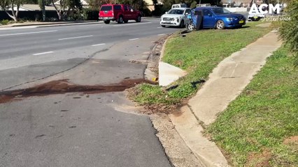 Car crashes into sidewalk in Wagga suburb