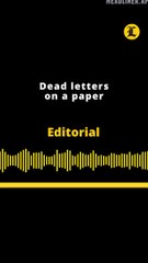Editorial | Dead letters on a paper