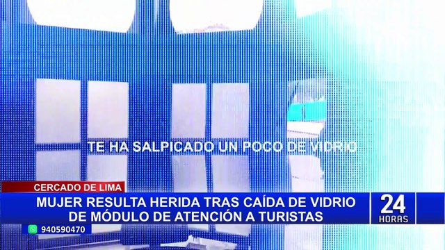 Plaza San Martín: trabajadora resulta herida al caerle vidrio de módulo turístico de la MML