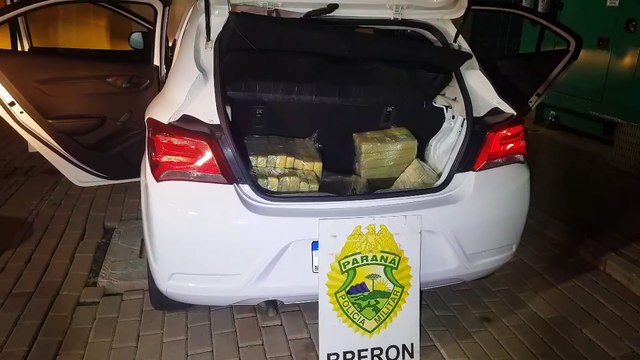 BPFron apreende Ônix carregado com 146 kg de maconha na BR-163