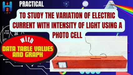 Study the Variation of Electric Current and Intensity of Light using a Photo Cell