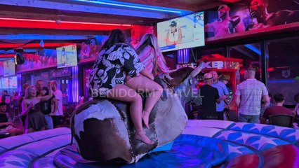Benidorm Bull - 2 Girls in nice Dresses Part 1