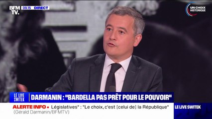 Gérald Darmanin: "LFI et le RN, ce sera l'aventure et la ruine"