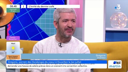 Grégoire parrain des Vendanges du Cœur 2024