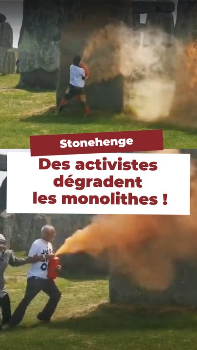 Des activistes dégradent Stonehenge